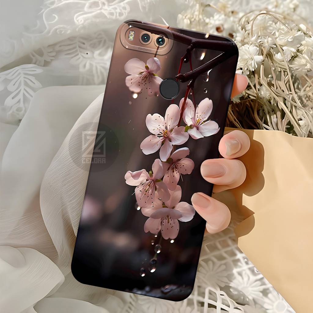 Softcase Hp XIAOMI MI A1 2017 Fashion Case Bunga Case XIAOMI MI A1 2017 Silikon Tpu Pro Camera Kesin
