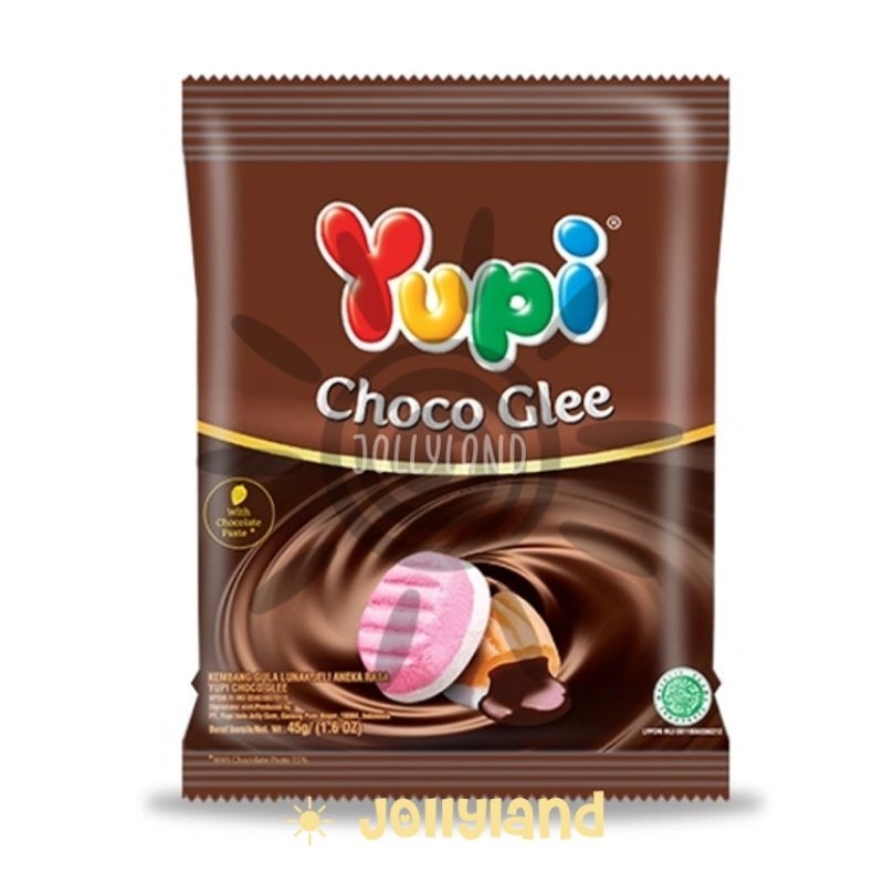 

Yupi Choco Glee With Real Chocolate Paste Permen Lunak Gummy Anak Pasta Coklat Asli 42g
