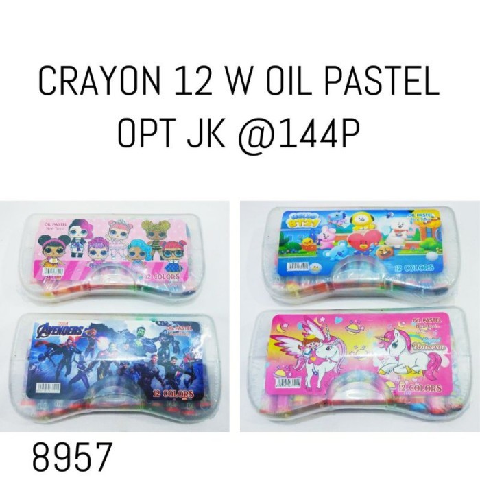 

Crayon Besar 12 Warna / Oil Pastel / Krayon Set Murah Anak Anak Lucu / Crayon