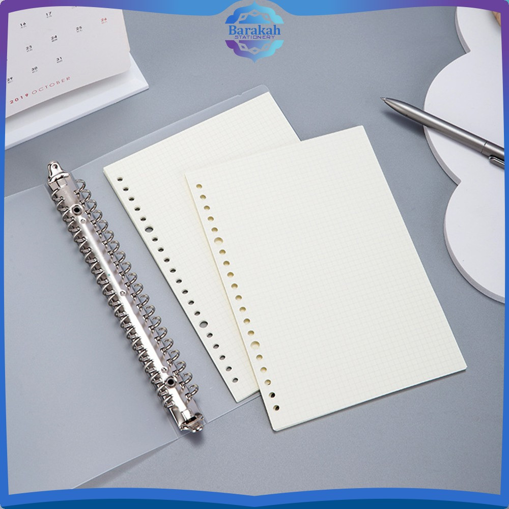 

Isi Binder A5 Putih Garis dan Grid 20 Lubang / Kertas Loose Leaf A5 Polos untuk Catatan Jurnal Barakah Stationery A106