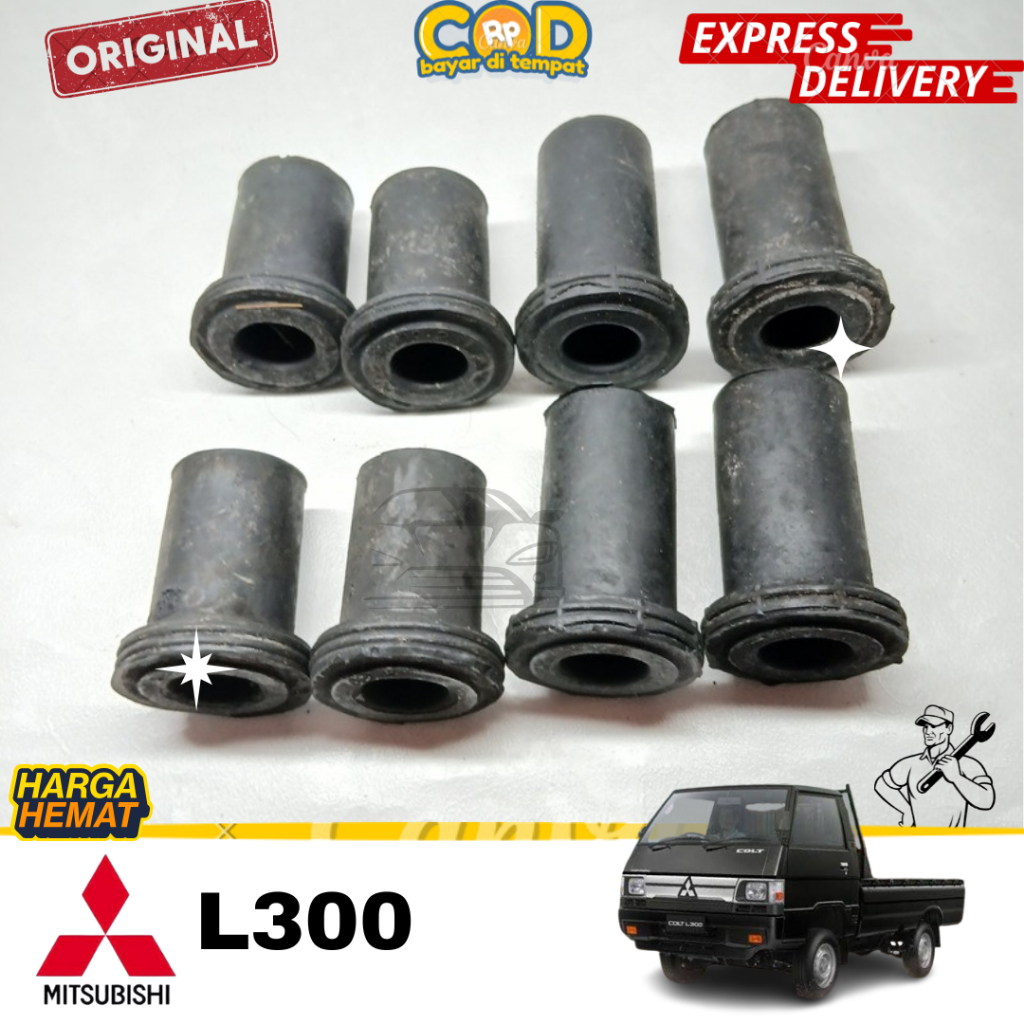 KARET PER BOSH PER BOSHING/ PER DAUN L300 DIESEL/ BENSIN HERGA (1SET) 12 PCS 8 PENDEK 4 PANJANG