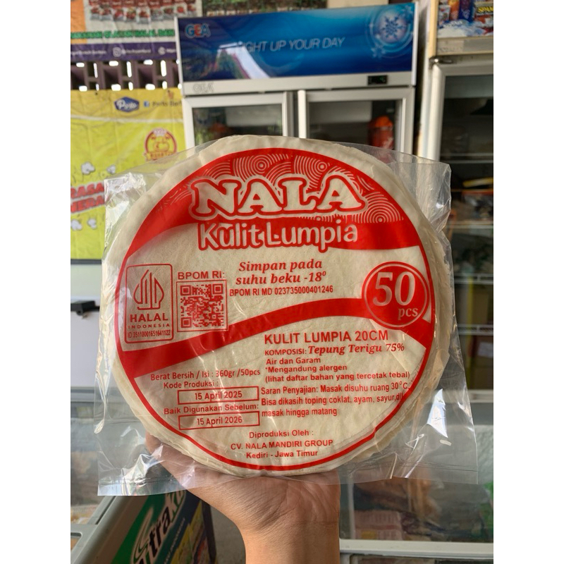 

Kulit Lumpia Nala Mesin isi 50 Lembar