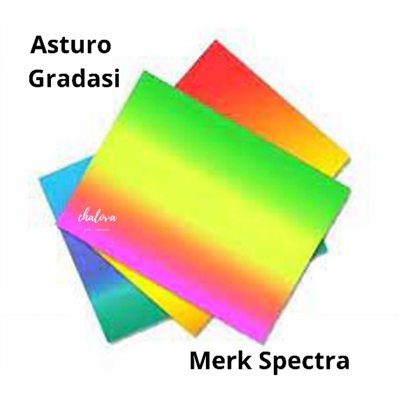 

[1 LEMBAR] KERTAS ASTURO GRADASI SPECTRA / KARTON ASTURO PELANGI 40 X 60 CM / KERTAS ASTURO SEMBUR