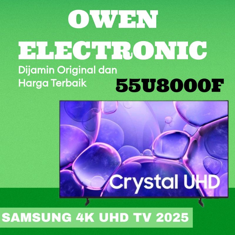 Samsung 55" UA55U8000F Crystal UHD 4K U8000F Smart TV | Crystal Processor 4K | SmartThings | UA55U80