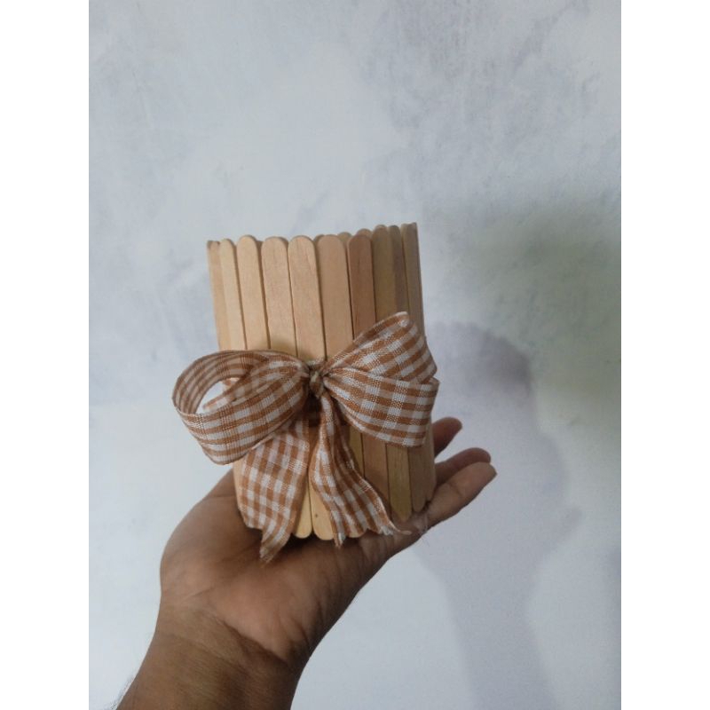 

Prakarya dari stick es krim, tempat pensil dari stick es krim, prakarya stick es krim