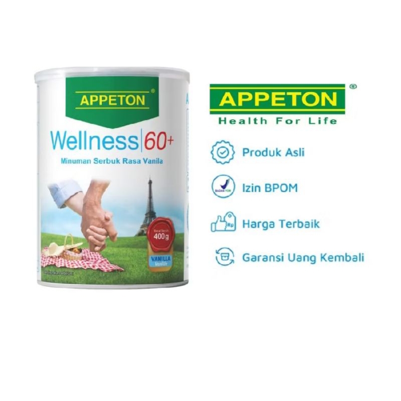 

Susu Lansia Appeton 60+ Plus Susu Orang Tua 400 Gr Vanila