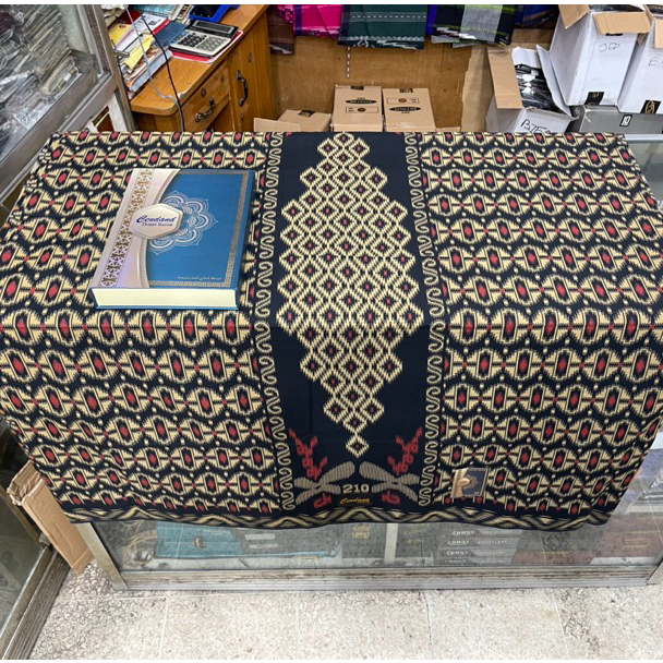BISA COD - SARUNG CENDANA BATIK KAWUNG BLACK SERIES