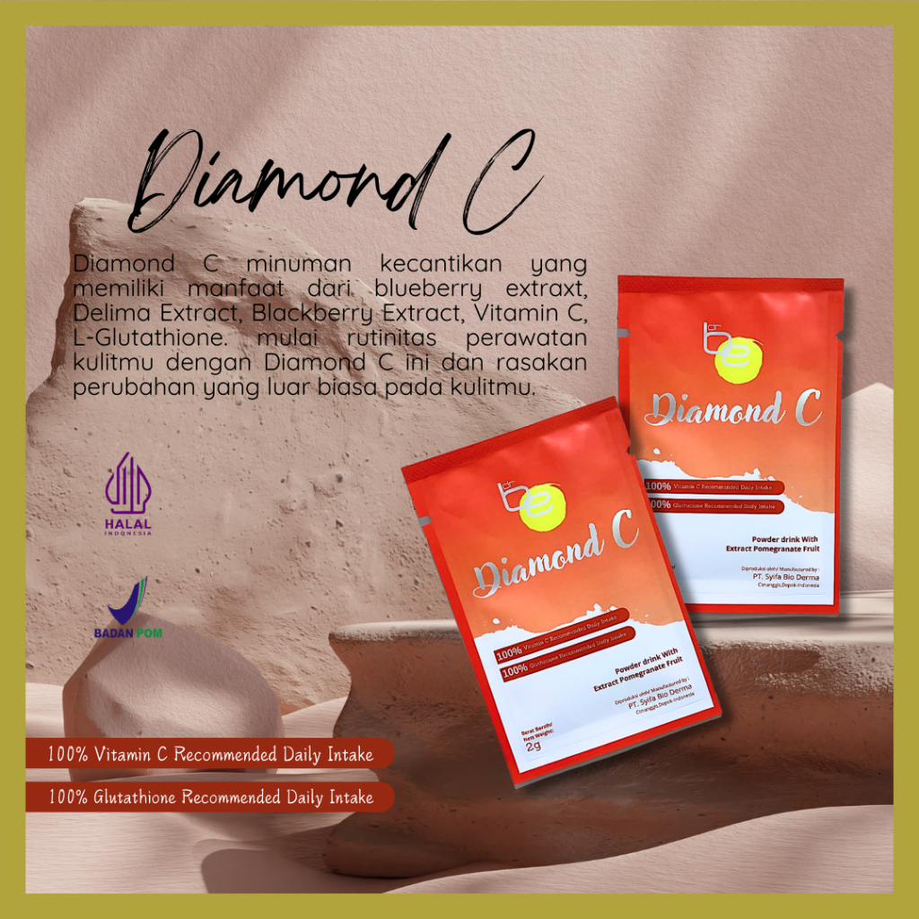 

Diamond C / Minuman Serbuk Dengan Ekstrak Buah Delima