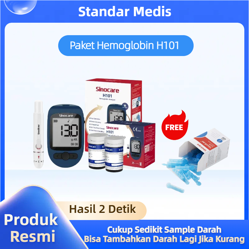 Alat Cek Darah Hemoglobin / Alat Cek HB Sinocare H101 Cek Hemoglobin Tes HB