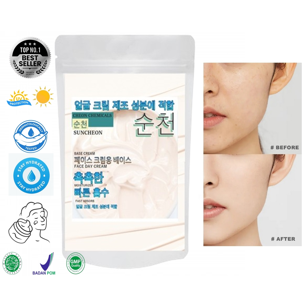 BASE CREAM BASIS KRIM  BB CREAM PAGI KRIM SIANG KRIM PELICIN MEREK SUNCHEON IMPORT KOREA 1LITER BPOM