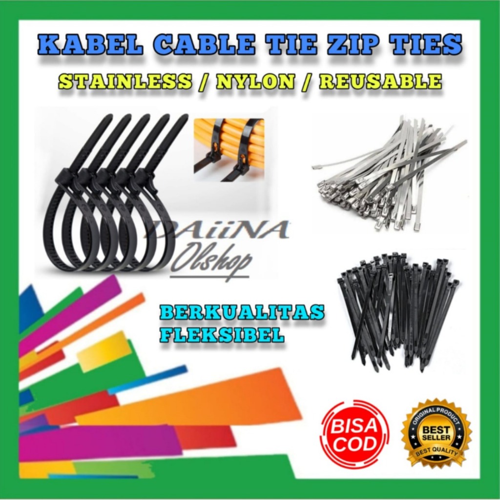 

Pengikat kabel Perapih Bungkus Makanan Cable Ties Kabel Ties Kabel Tis 3x100 2x150 4x200 5x150 5x300