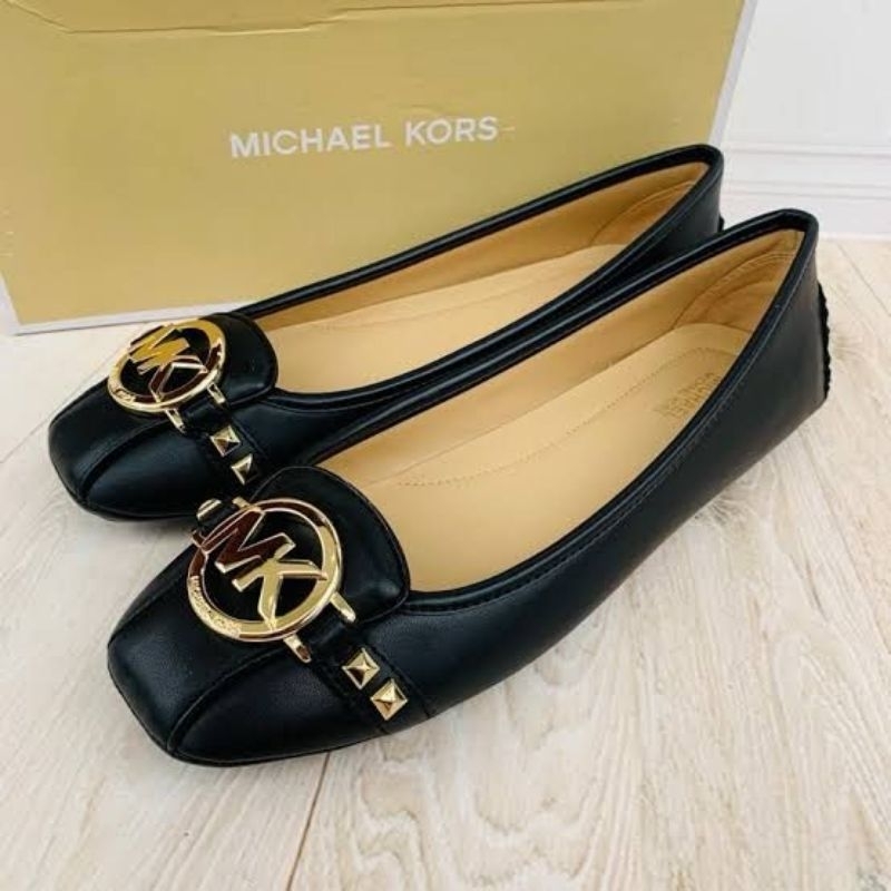 Mk fulton black leather studed