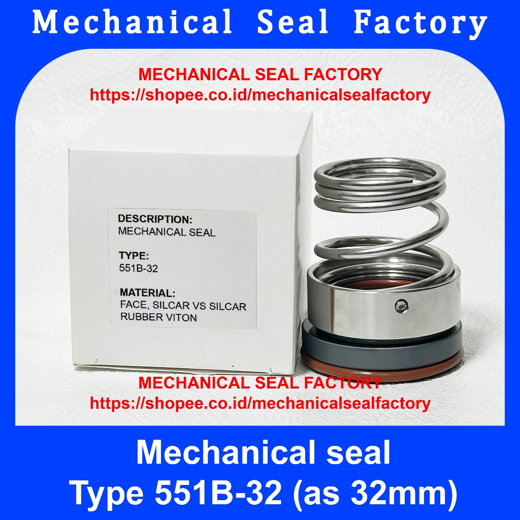 Mechanical seal 551B-32 (as 32mm) / 551-32 SIC SIC VITON