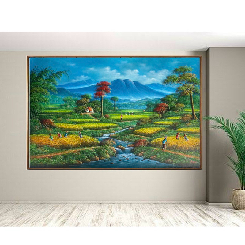 Lukisan Dinding Aesthetic | Lukisan Kanvas dinding | Lukisan pemandangan klasic