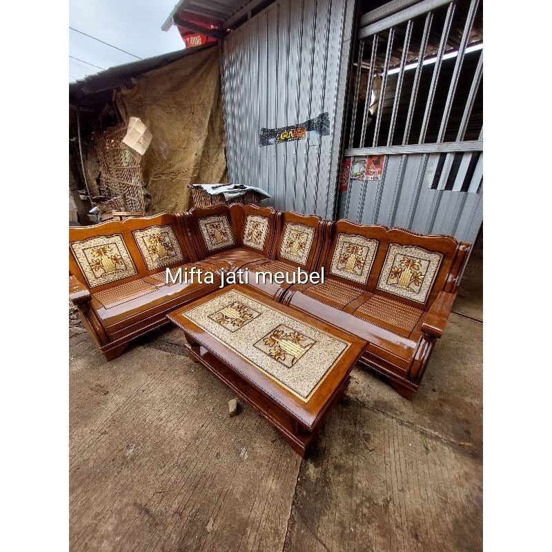 kursi sudut gajah / kursi tamu / kursi sudut / kursi jati