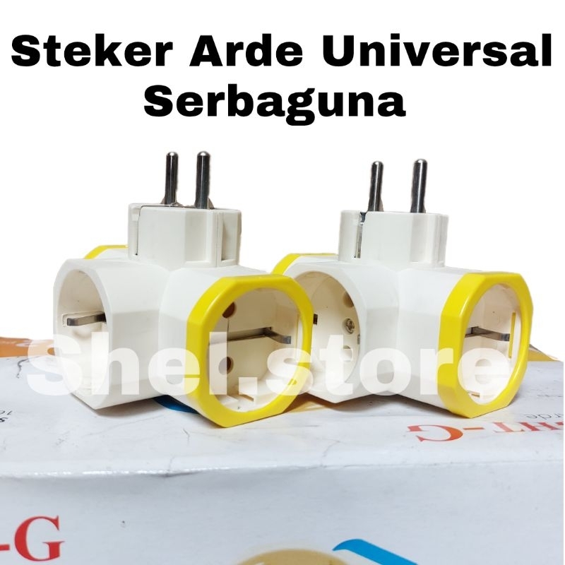 BRIGHT-G STEKER ARDE | STEKER T ARDE 3 CABANG | COLOKAN LISTRIK STEKER  3 CABANG |  COLOKAN T ARDE 3