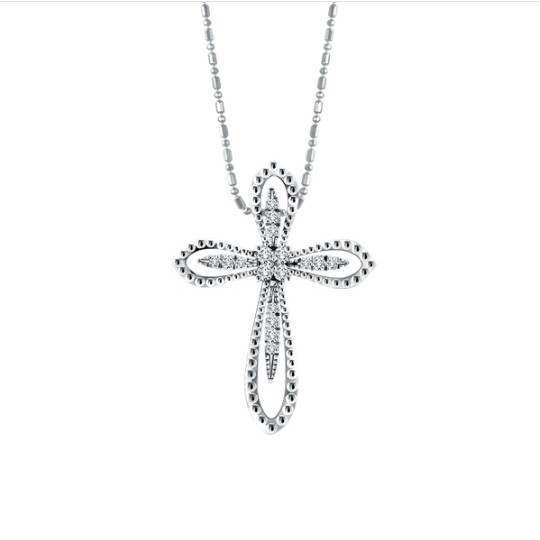 Frank & co. Frank Sacred Faithful Cross Pendant | Liontin Salib Berlian Emas 18K Simbol Iman & Elega