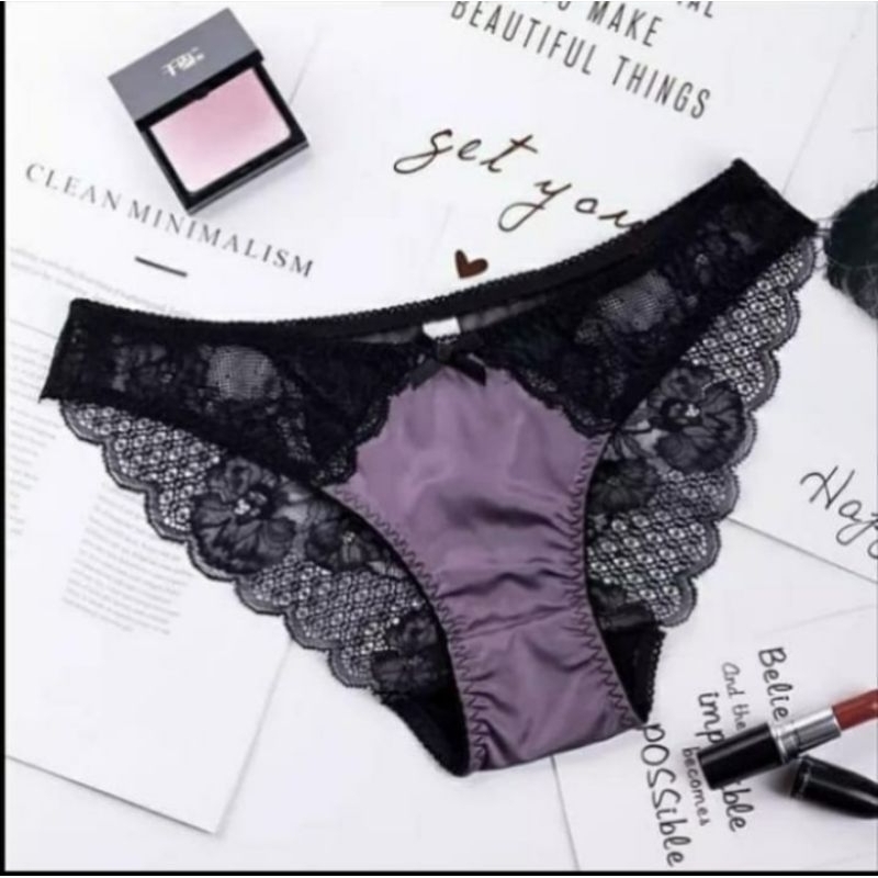 celana dalam satin renda wanita ukuran s