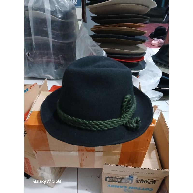 COD Topi laken fedora Tompi Tompy trillby original wol kualitas super class A topi laken pria wanita
