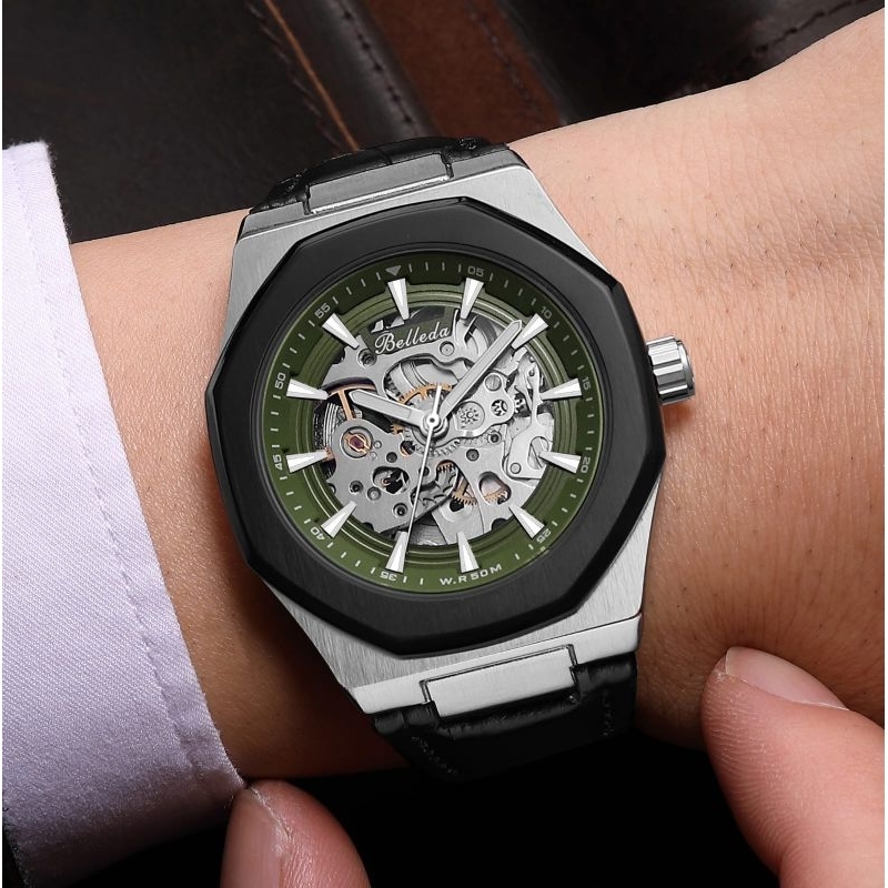 BUY 1 GET 1..JAM TANGAN PRIA WANITA BELLEDA ORIGINAL AUTOMATIC 9628