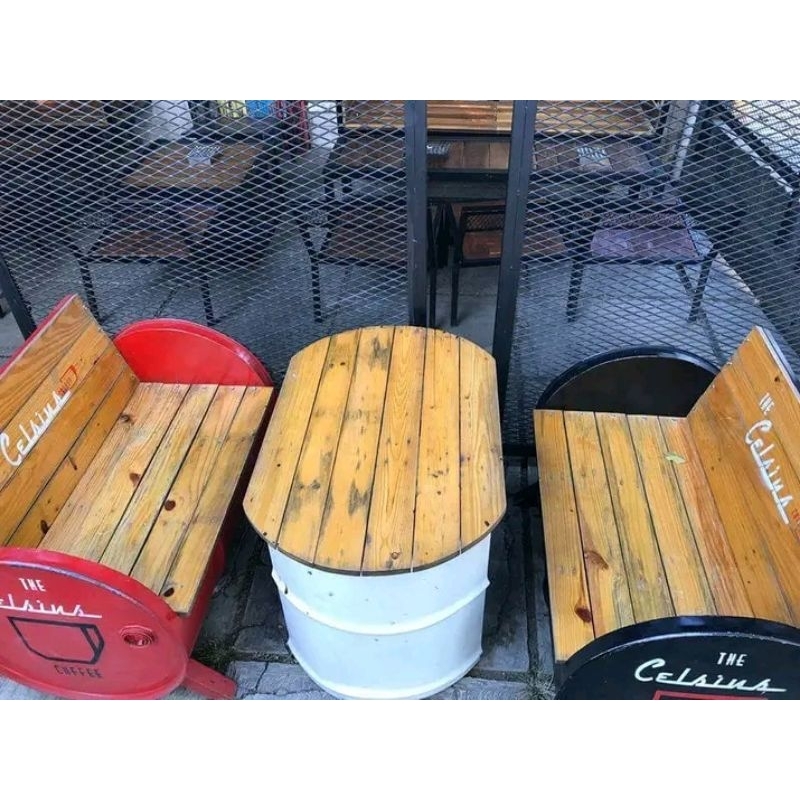 set kursi teras / kursi drum / kursi besi