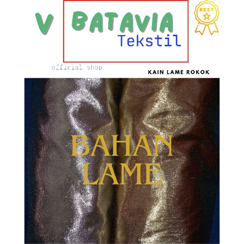 Bahan Kain Lame rokok 44" warna emas 28 k, 24k ,18k dan silver