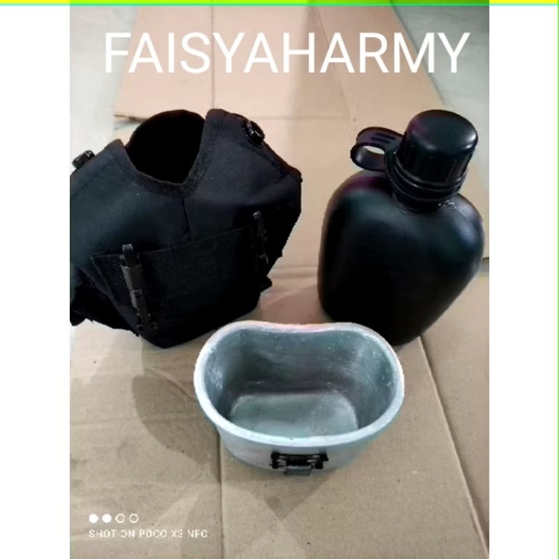 1SET VEPLES HITAM / PEPLES TEMPAT AIR MINUM TNI