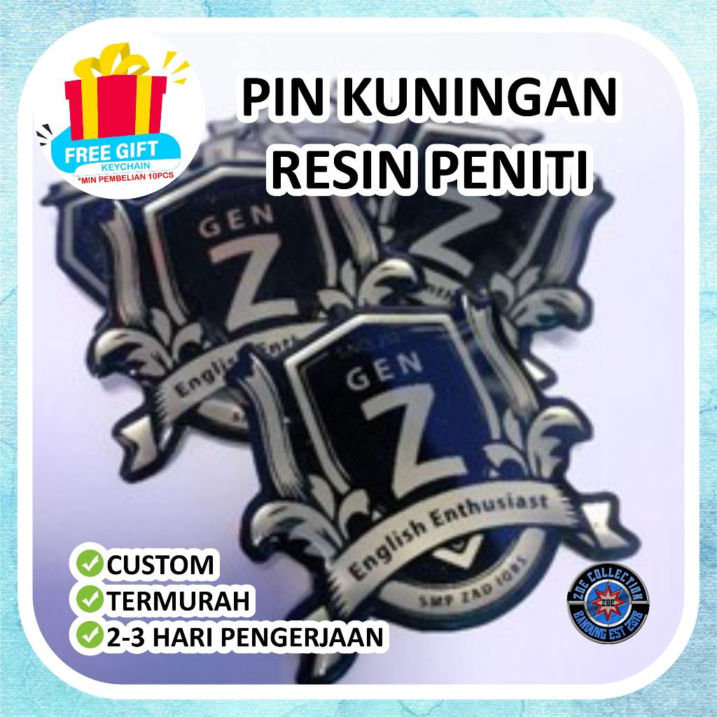 Joe.Collections - (TERMURAH) Pin Kuningan Resin Peniti