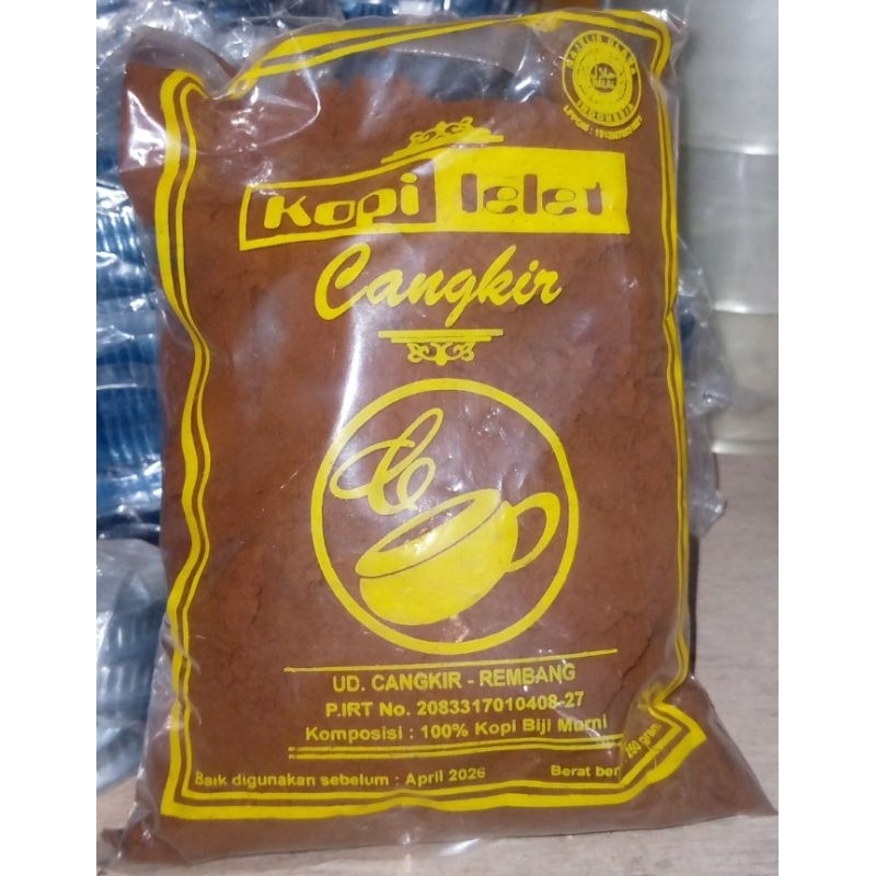 

Kopi Robusta Murni Tanpa Campuran Merek Cangkir Khas Rembang, Berat 250 Gram