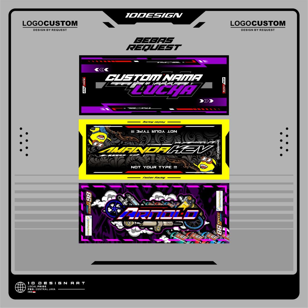 Banner Kontes Custom Sesuai Request Racing Alas Motor kontes