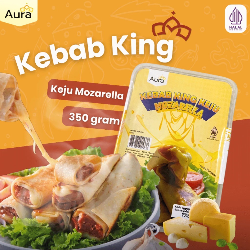 

Kebab King Keju Mozzarella 350gr / Kebab Sedang - Brothermeatshop