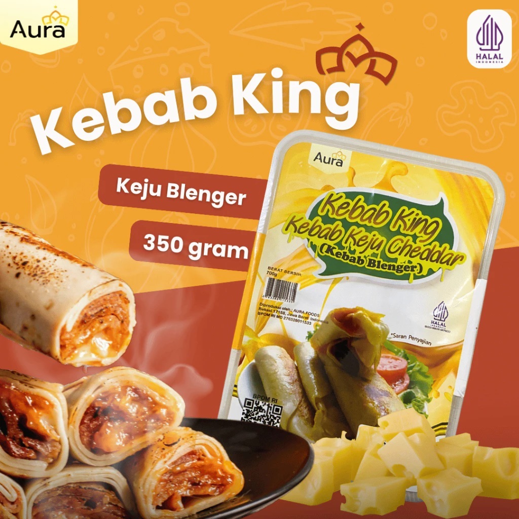 

Kebab King Keju Blenger 350gr / Kebab Sedang - Brothermeatshop
