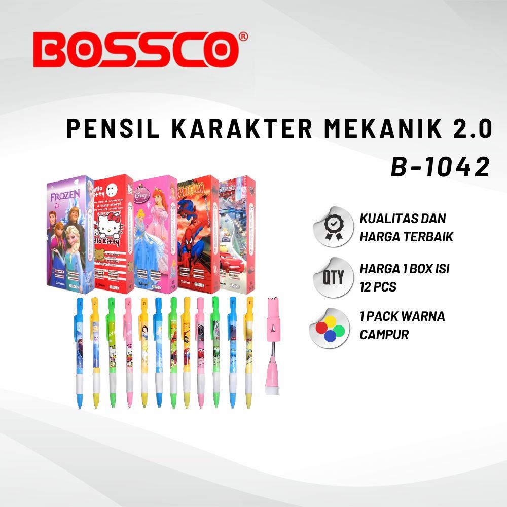 

(12pcs) PENCIL MECHANIC 2.0 / PENSIL MEKANIK BESAR 2B 2.0 FANCY KARAKTER