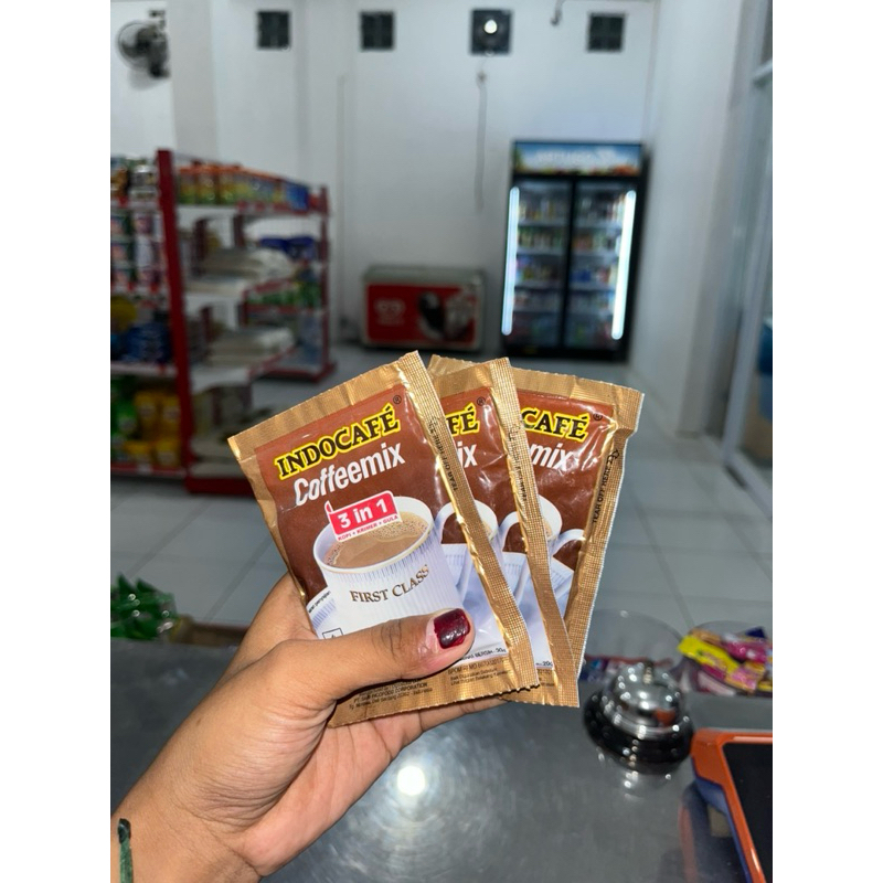 

Indocafe coffemix kemasan 3in1 minuman kopi instan 1 sachet dan per 5 20gr