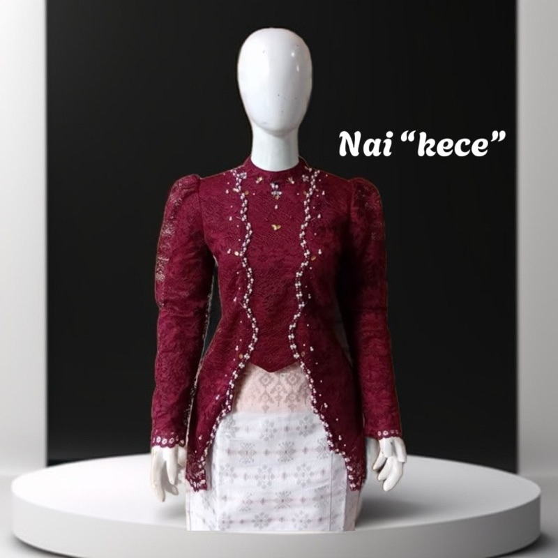 ATASAN KEBAYA MODERN KUTUBARU BRUKAT PAYET TERMURAH//KEBAYA KONDANGAN BRUKAT KUTUBARU PAYET MEWAH KE