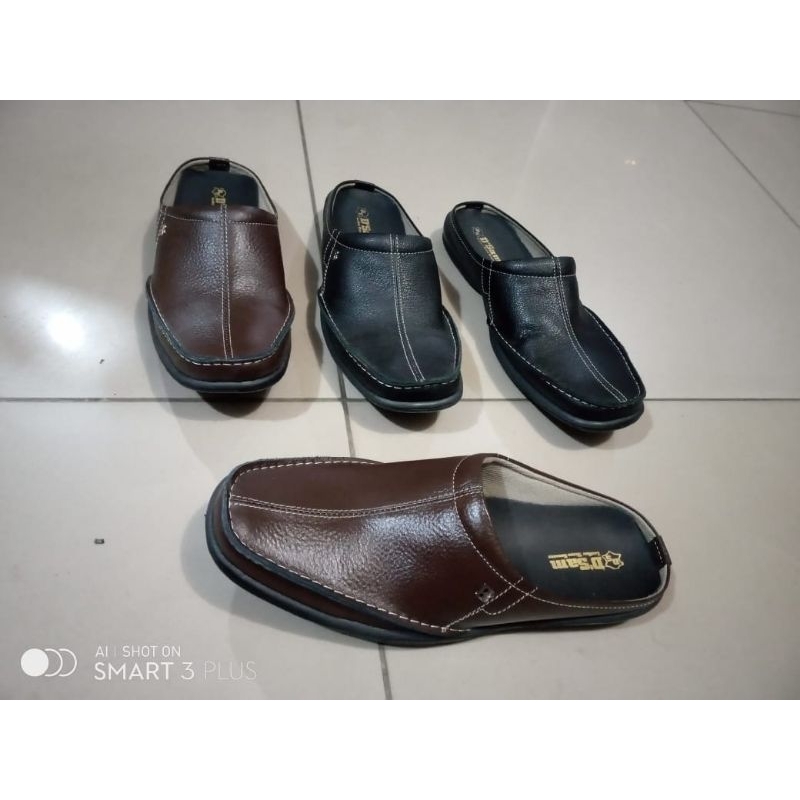sandal sepatu pria kulit sapi asli