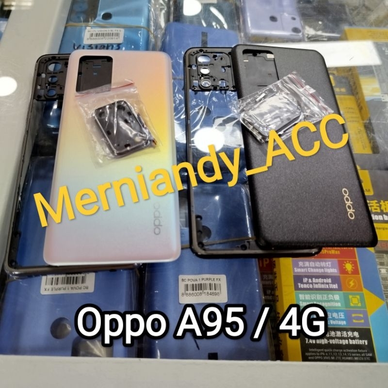 Cessing hausing fullset Oppo A95 / 4G Backdor + Tulang bazzel tutup mesin