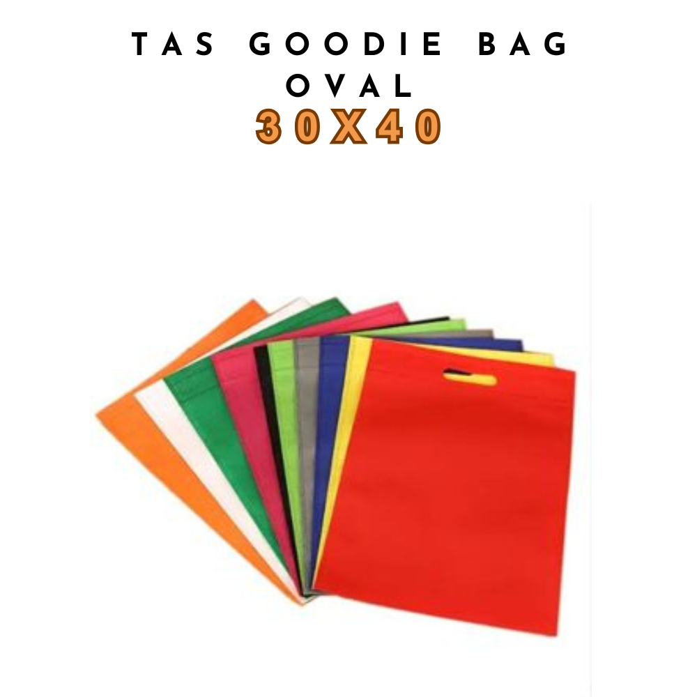 

Tas spunbond goodie bag Oval (Harga Per PCS) Uk (30x40) Ketebalan Kain 75 Gsm Dan 65gsm / Goodie Bag / Tas Kain Polos