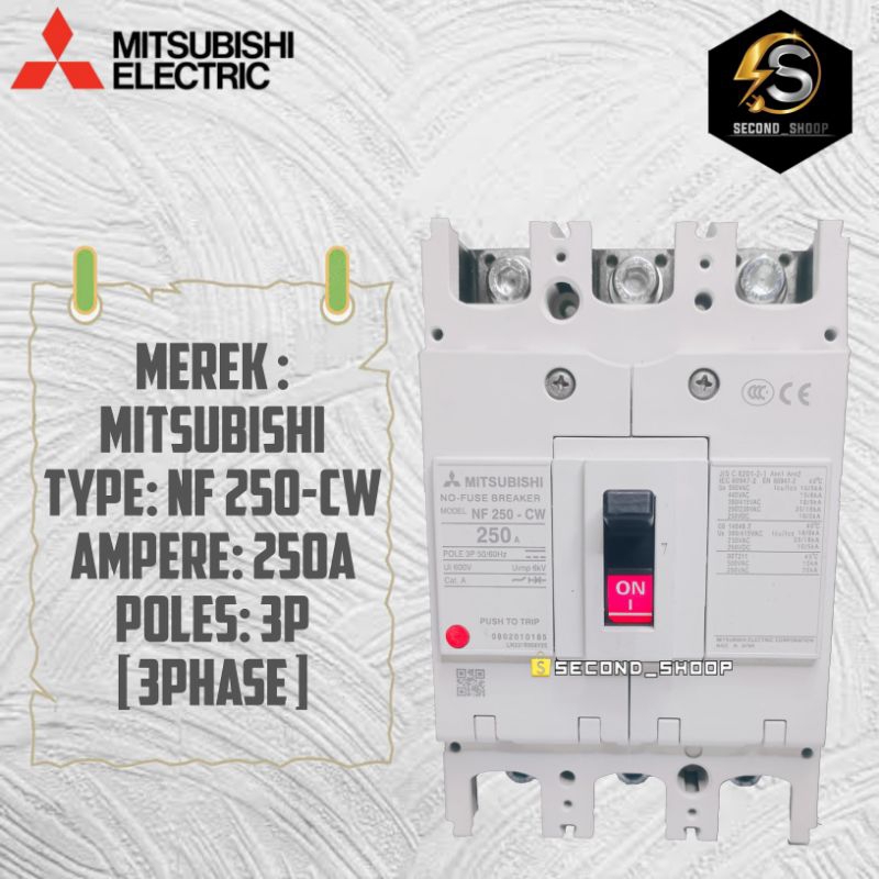 MCCB MITSUBISHI NF 250-CW 250A