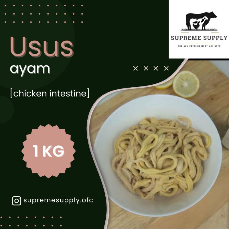 

PREMIUM Usus Ayam 1 kg | Fresh Halal Organic Chicken Intestine Segar Frozen