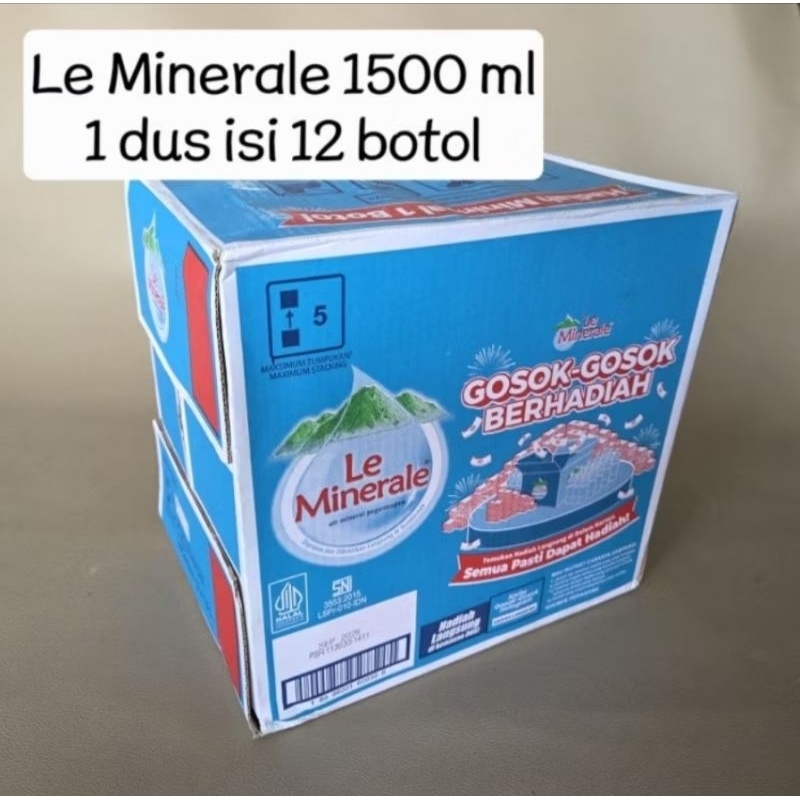 

1 Dus Le Minerale 1500 Ml (Isi 12 Botol)