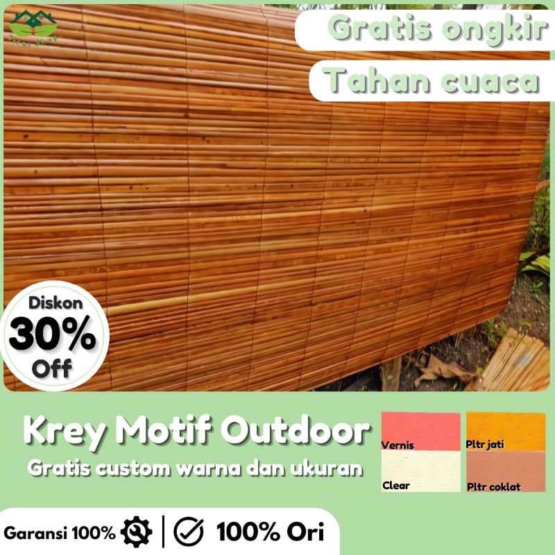 Tirai Kerey Sawit Bambu Minimalis Tahan Air Hujan Dan Panas