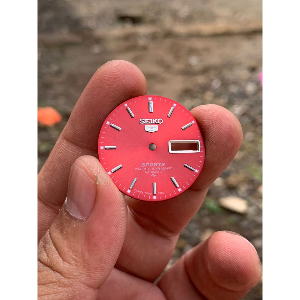 PLAT DIAL SEIKO 5 SPORTS 28,5 MM MERAH CAL 7S26 7009 NH36 6309