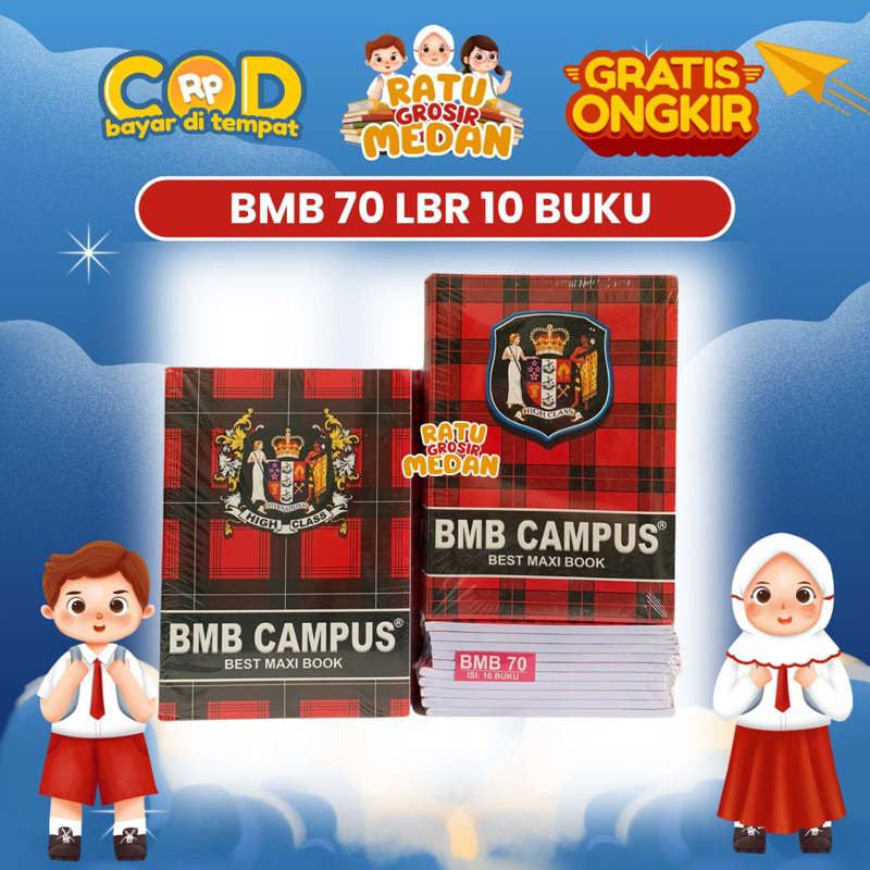 

BUKU PANJANG BMB ISI 70 LEMBAR (BEST SELLER) HARGA PER PACK 10 BUKU