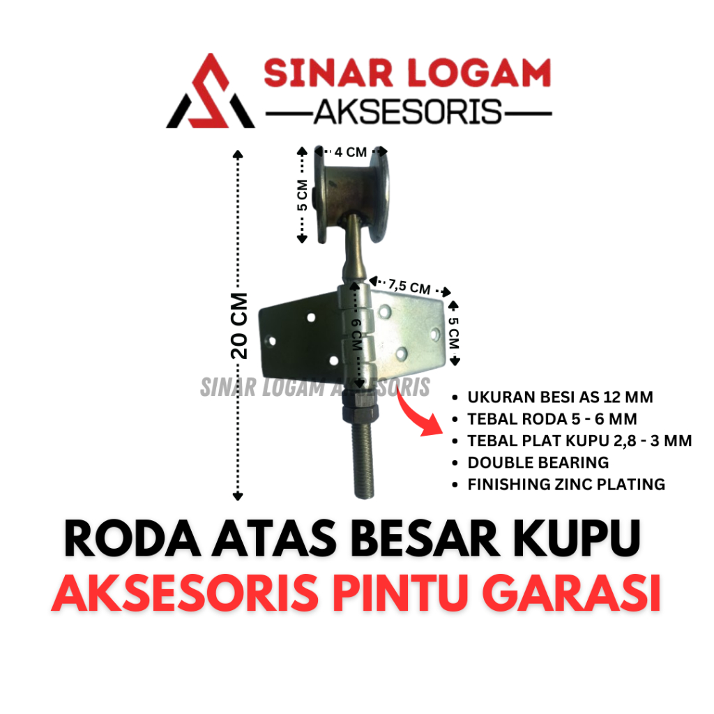 Roda atas pintu gantung pintu lipat BESAR engsel KUPU pintu sliding