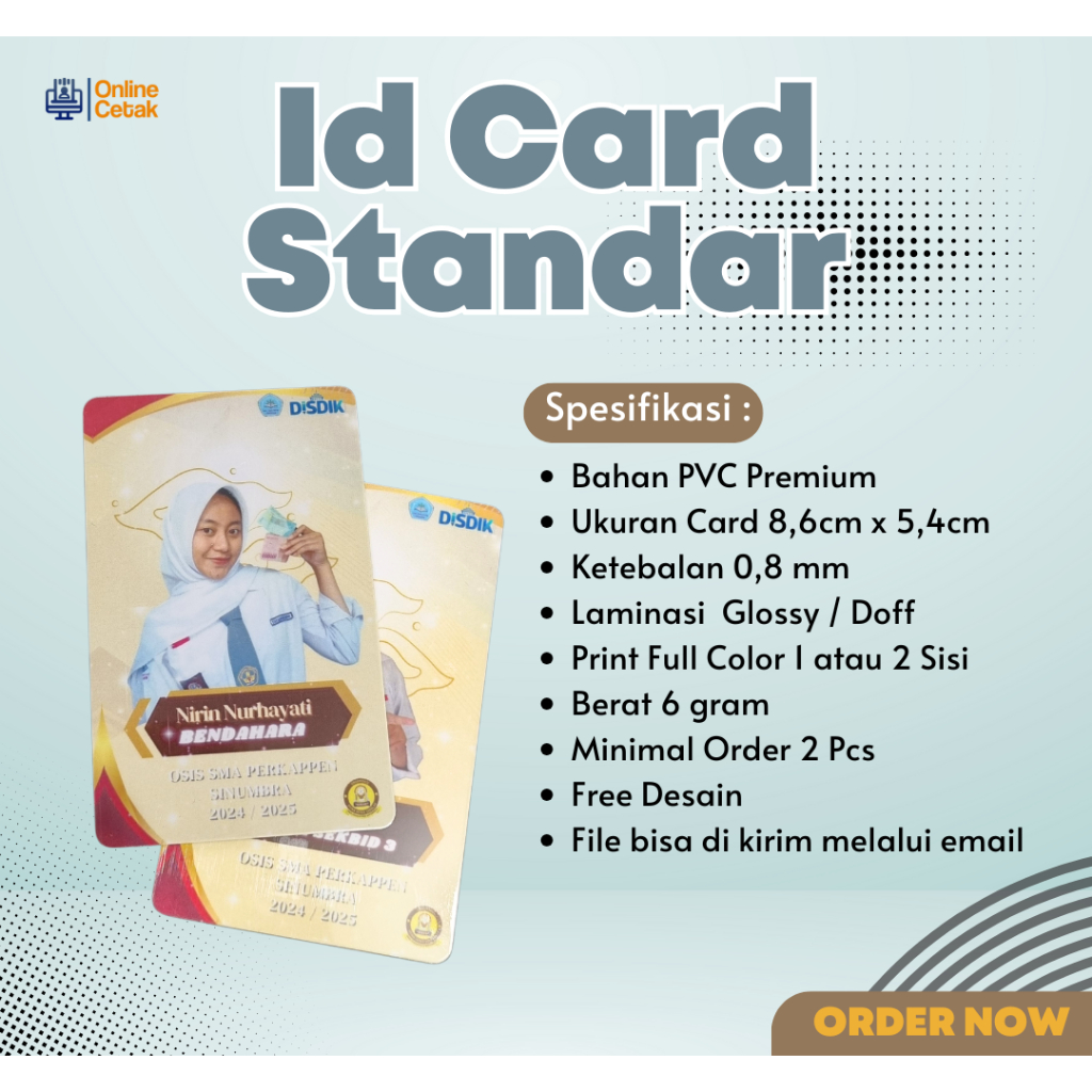 

CETAK ID CARD CUSTOM SATUAN 1 SISI & 2 SISI