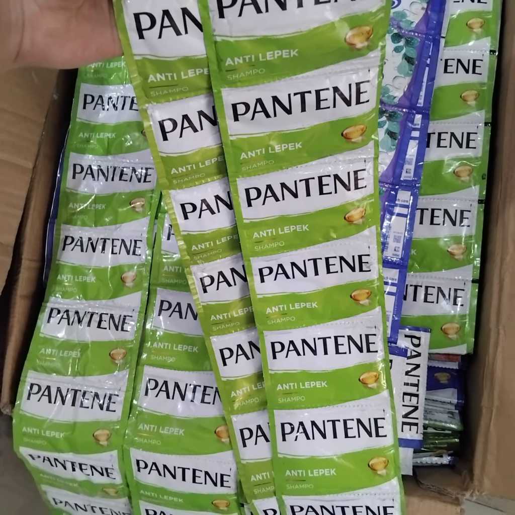 Sampo Pantene Anti Lepek  1 renceng isi 12 sachet