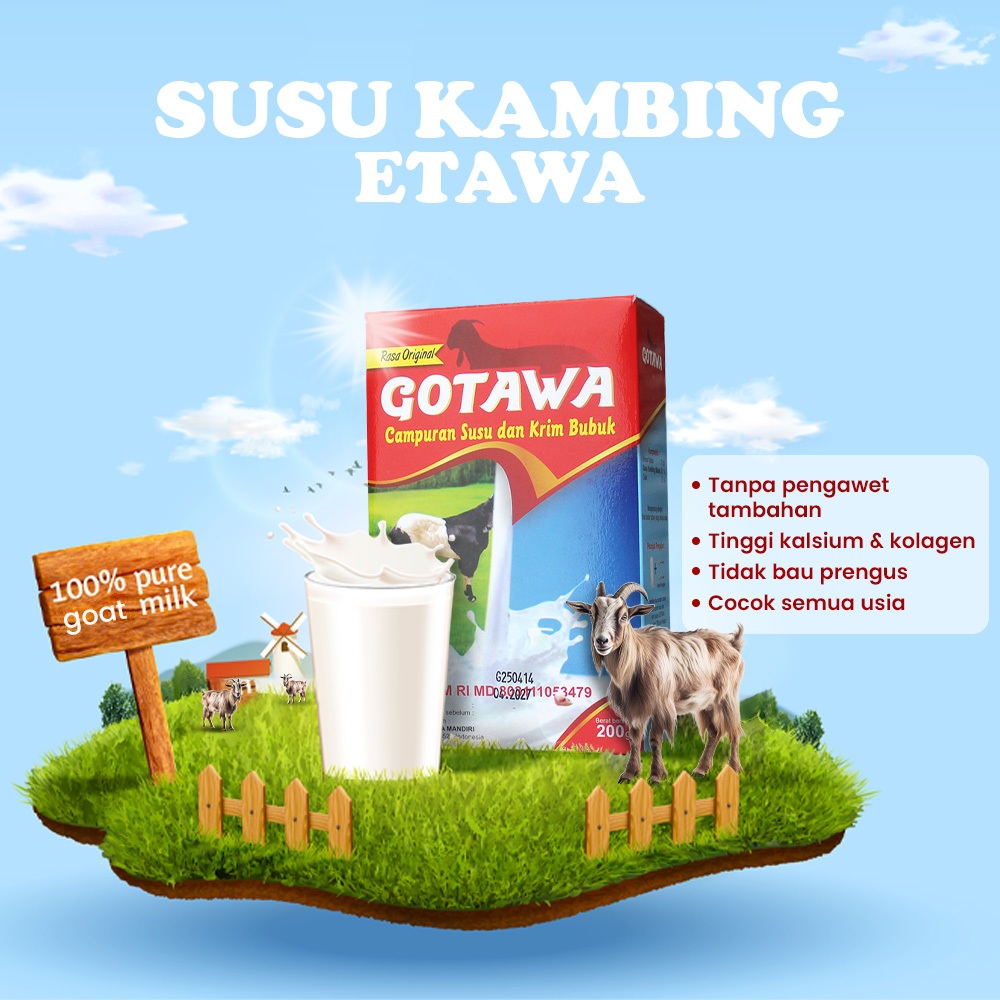 

SUSU KAMBING ETAWA GOTAWA VITAMIN TULANG DAN SENDI Obat Sakit Pinggang Obat Rematik