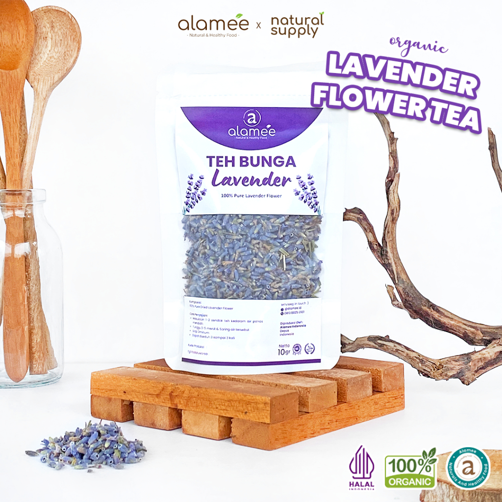 

Teh Bunga Lavender Insomnia Tea Organik Kering Dried Flower Herbal Alami Organic 10gr