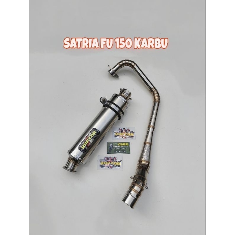 Knalpot Racing Stainless Satria Fu Karbu Original Raptor